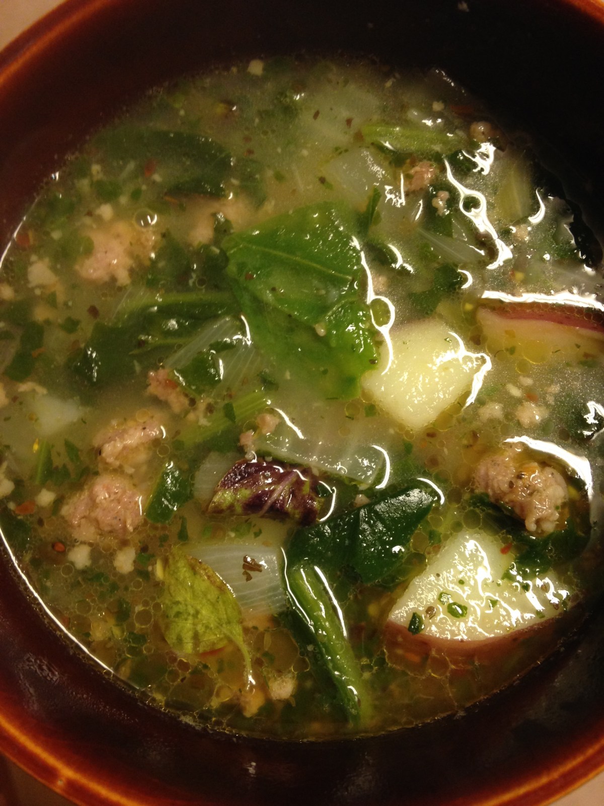 Sausage Potato Spinach&nbsp;Soup